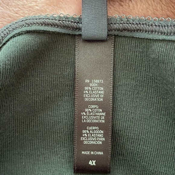 Skims Pointelle Logo Tank Top - Slate - 4x - Picture 6 of 7